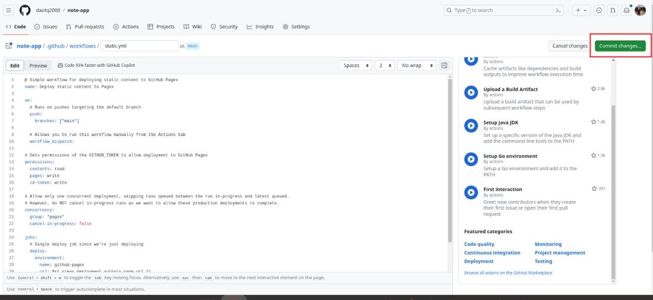 CICD Auto Deploy Static Page With GitHub