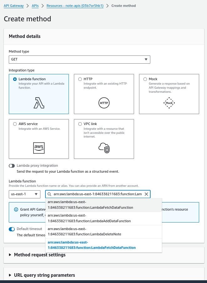 Create Method for APIs