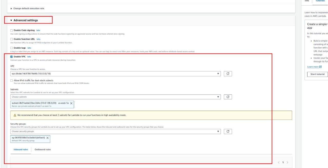 Create Lambda function and deploy 2