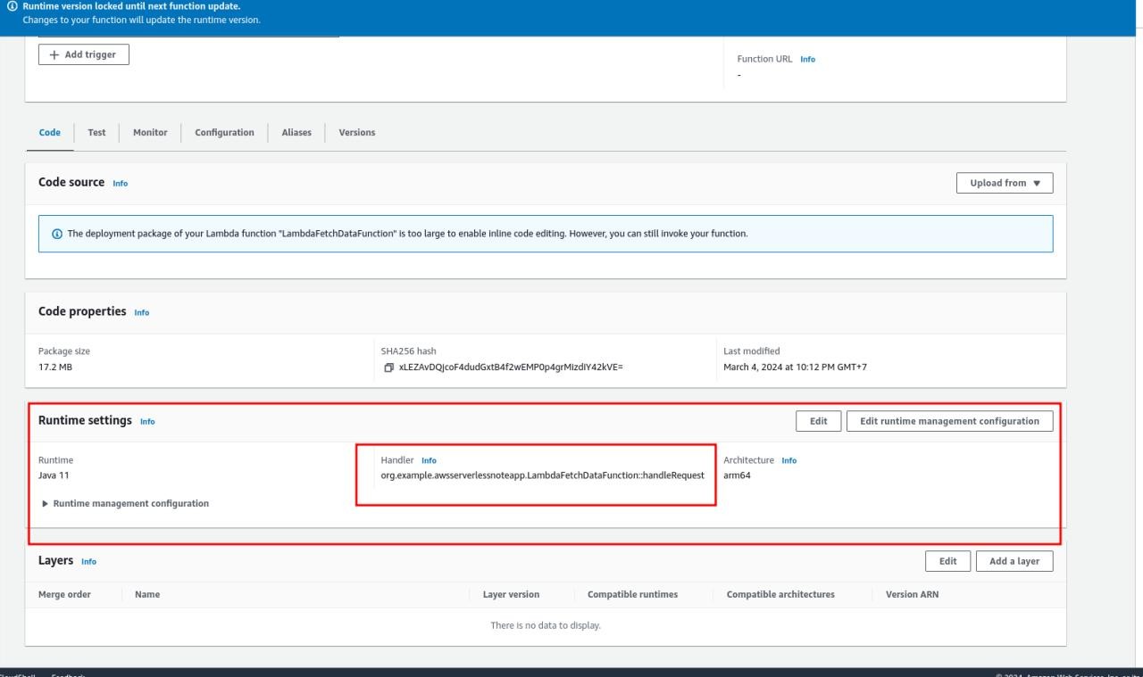 Create Lambda function and deploy 3