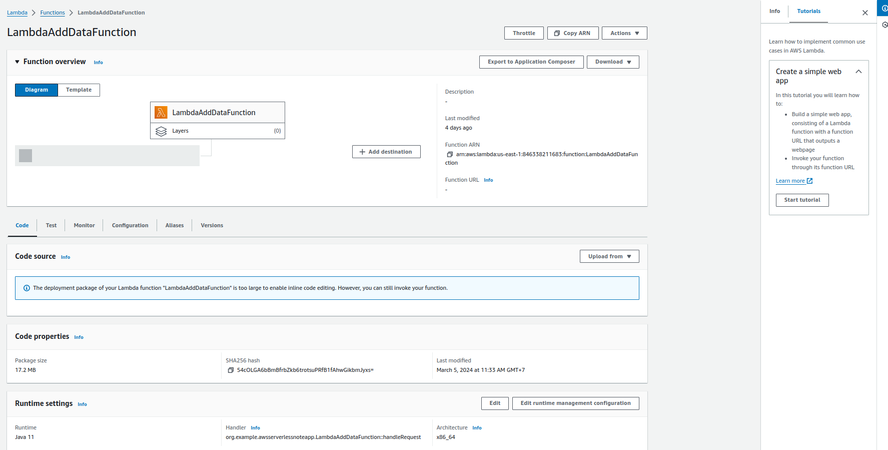 Create Lambda function and deploy 3